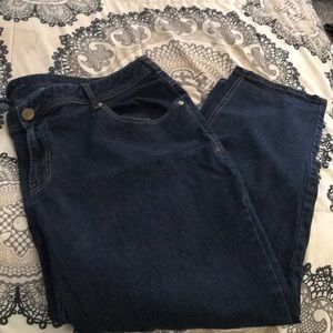 Lane Bryant dark wash skinny jeans